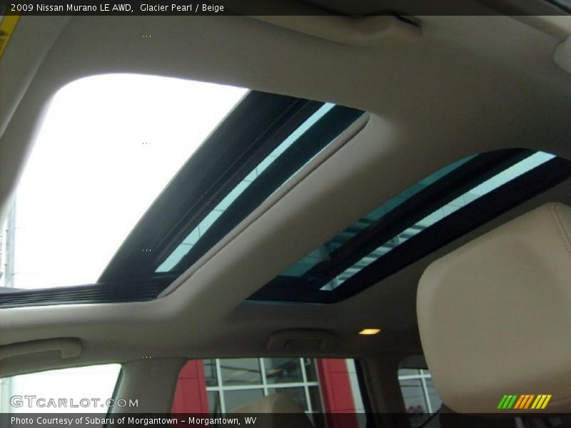 Glacier Pearl / Beige 2009 Nissan Murano LE AWD