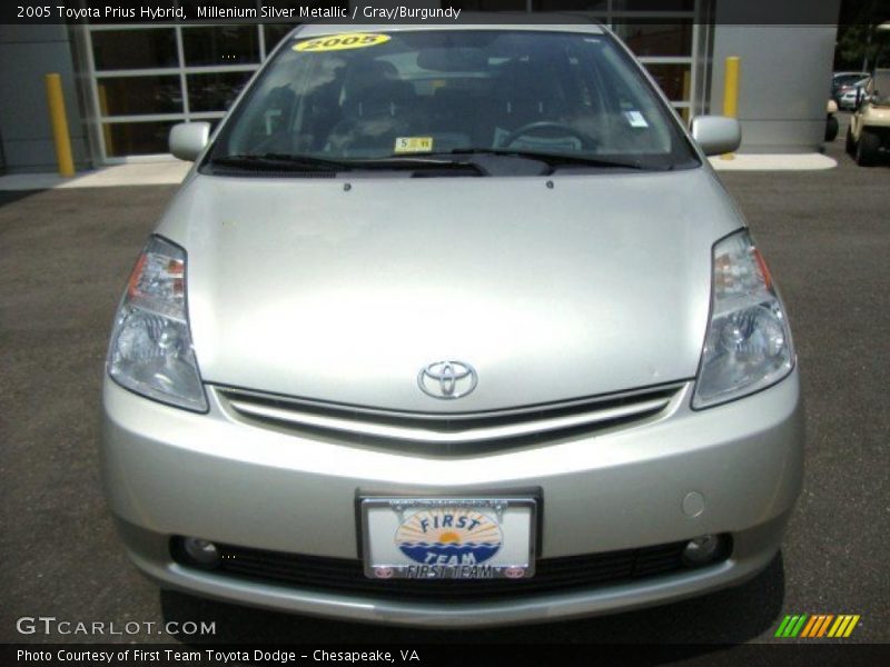 Millenium Silver Metallic / Gray/Burgundy 2005 Toyota Prius Hybrid