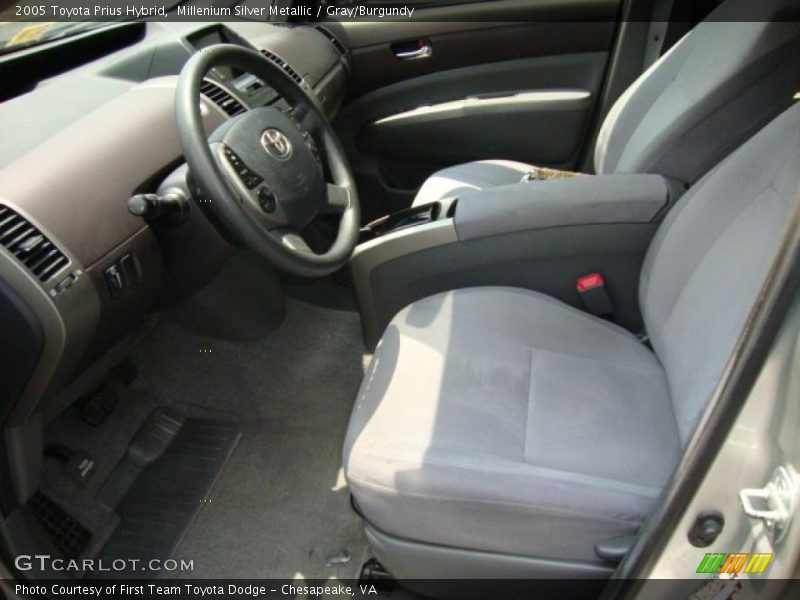 Millenium Silver Metallic / Gray/Burgundy 2005 Toyota Prius Hybrid