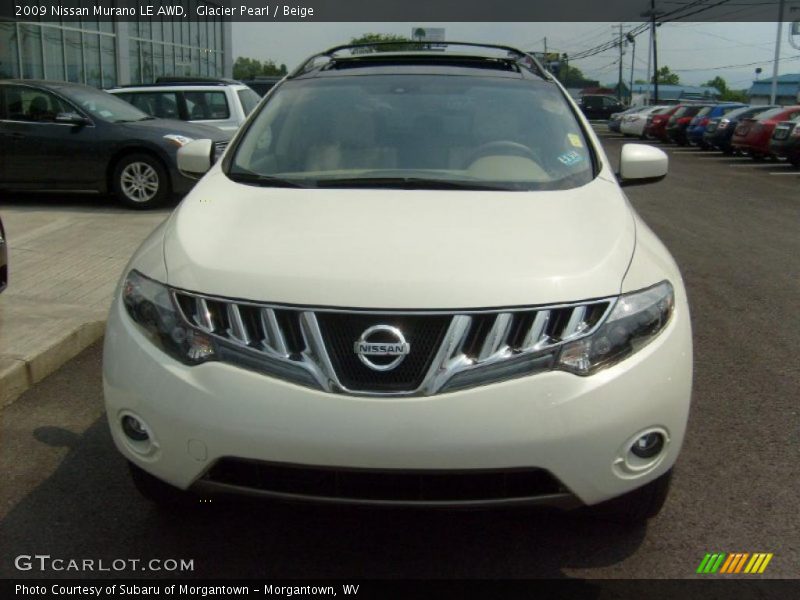 Glacier Pearl / Beige 2009 Nissan Murano LE AWD