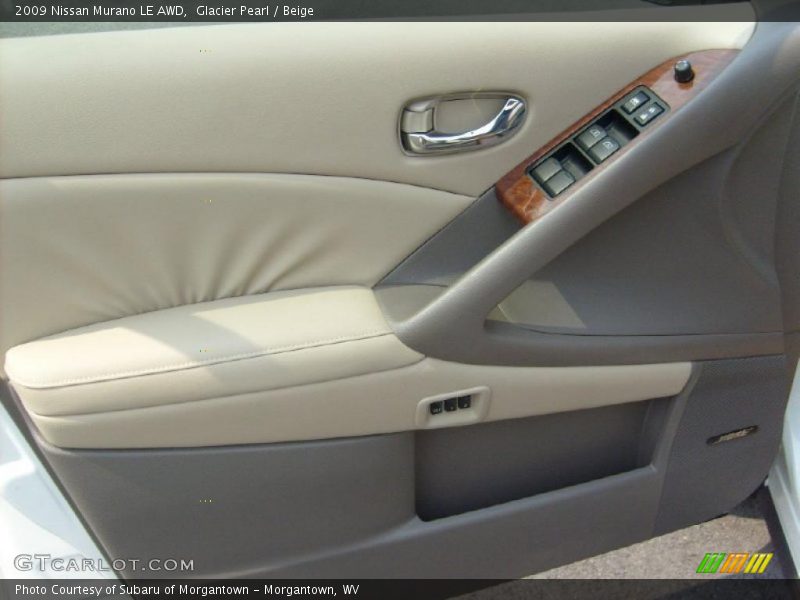 Glacier Pearl / Beige 2009 Nissan Murano LE AWD