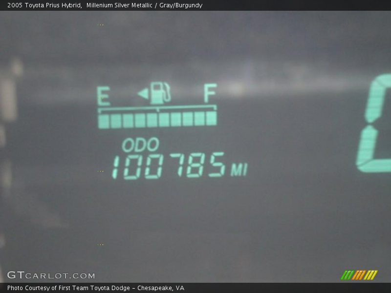 Millenium Silver Metallic / Gray/Burgundy 2005 Toyota Prius Hybrid