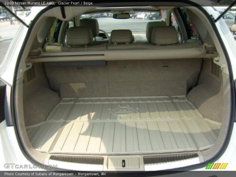 Glacier Pearl / Beige 2009 Nissan Murano LE AWD