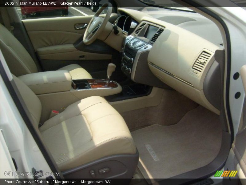 Glacier Pearl / Beige 2009 Nissan Murano LE AWD