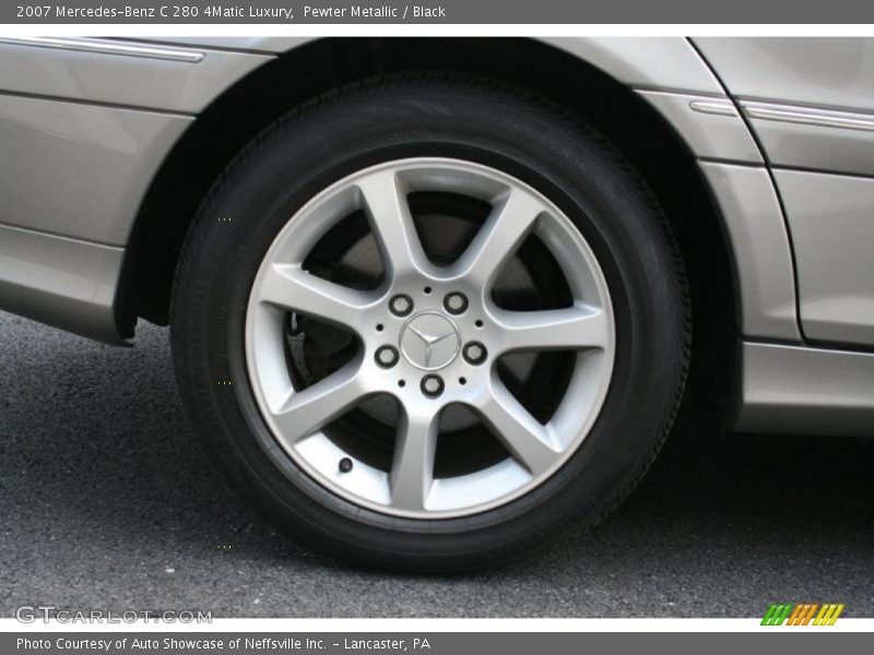 Pewter Metallic / Black 2007 Mercedes-Benz C 280 4Matic Luxury