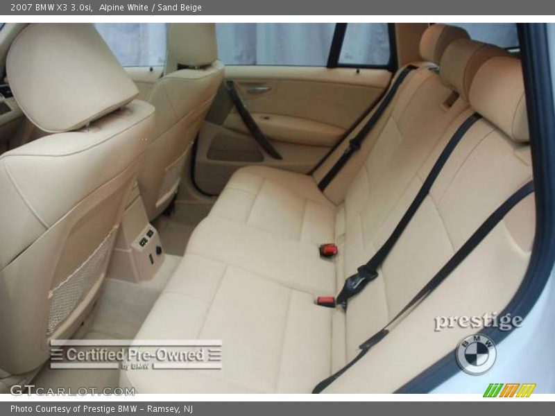 Alpine White / Sand Beige 2007 BMW X3 3.0si