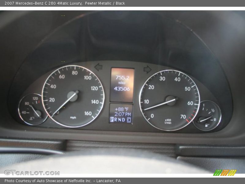 Pewter Metallic / Black 2007 Mercedes-Benz C 280 4Matic Luxury