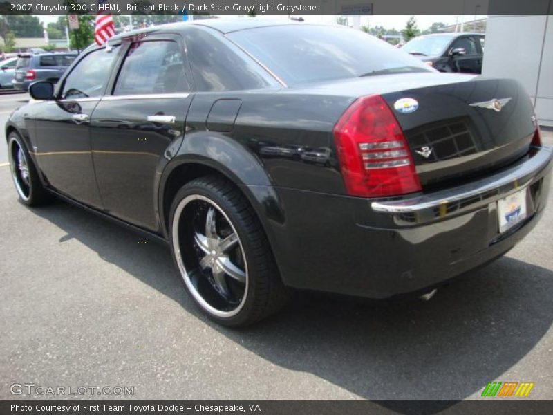 Brilliant Black / Dark Slate Gray/Light Graystone 2007 Chrysler 300 C HEMI