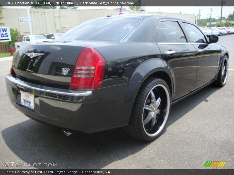 Brilliant Black / Dark Slate Gray/Light Graystone 2007 Chrysler 300 C HEMI