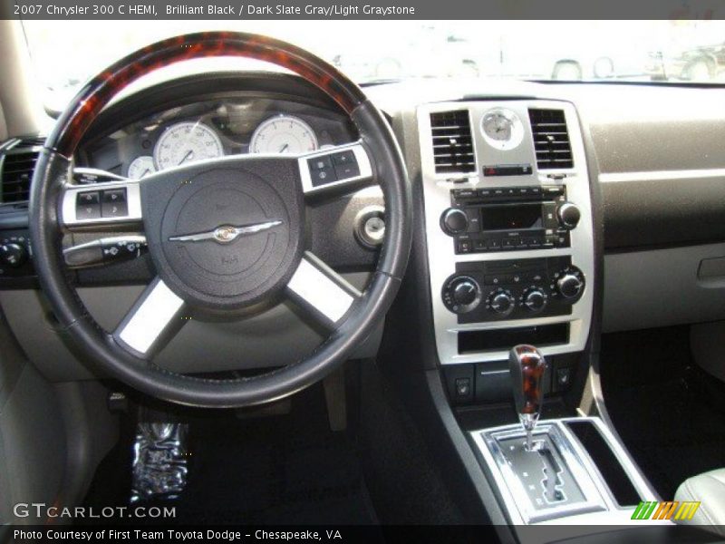 Brilliant Black / Dark Slate Gray/Light Graystone 2007 Chrysler 300 C HEMI