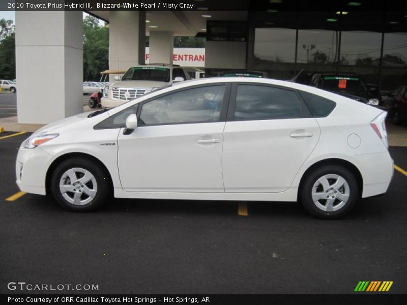 Blizzard White Pearl / Misty Gray 2010 Toyota Prius Hybrid III