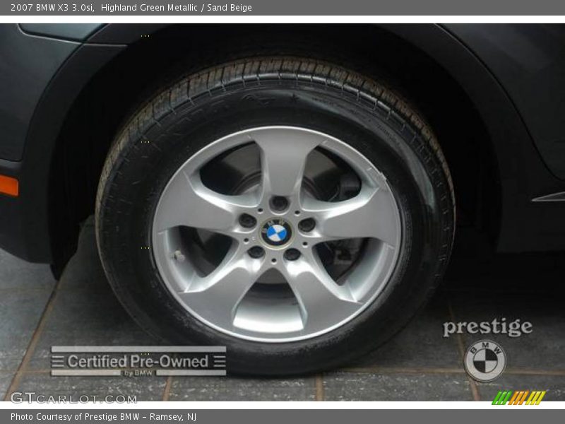 Highland Green Metallic / Sand Beige 2007 BMW X3 3.0si