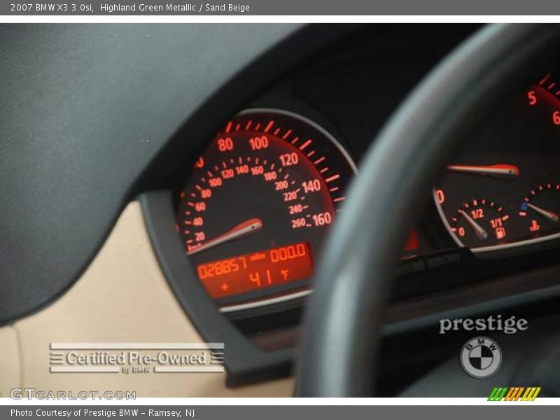 Highland Green Metallic / Sand Beige 2007 BMW X3 3.0si