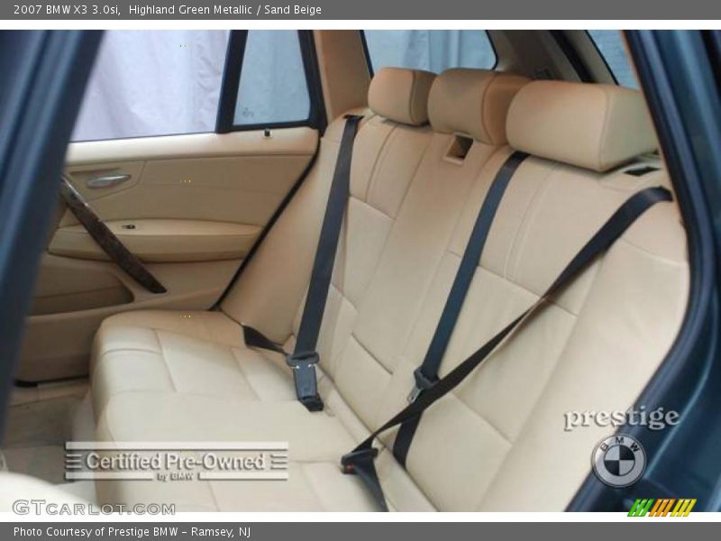 Highland Green Metallic / Sand Beige 2007 BMW X3 3.0si
