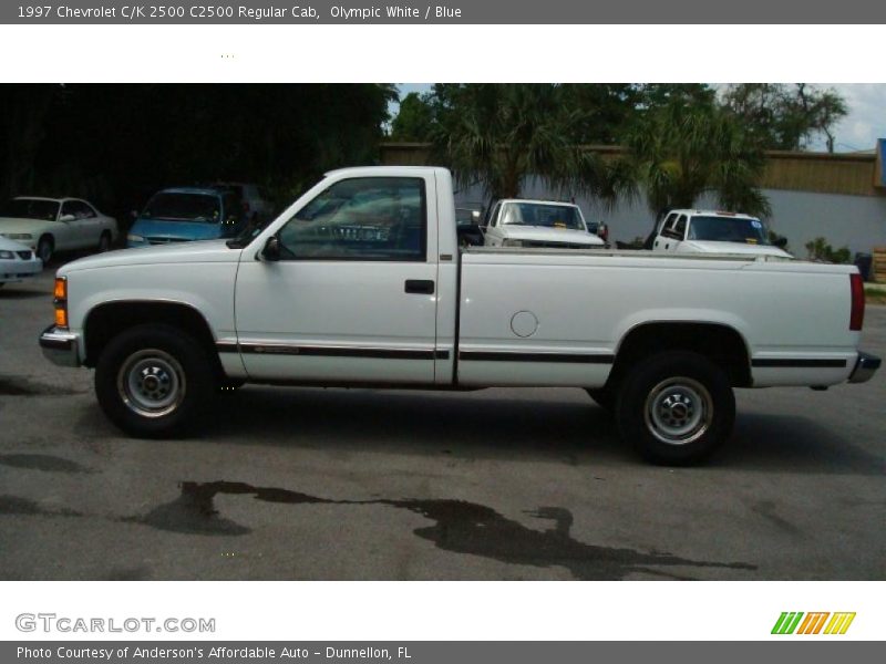 Olympic White / Blue 1997 Chevrolet C/K 2500 C2500 Regular Cab