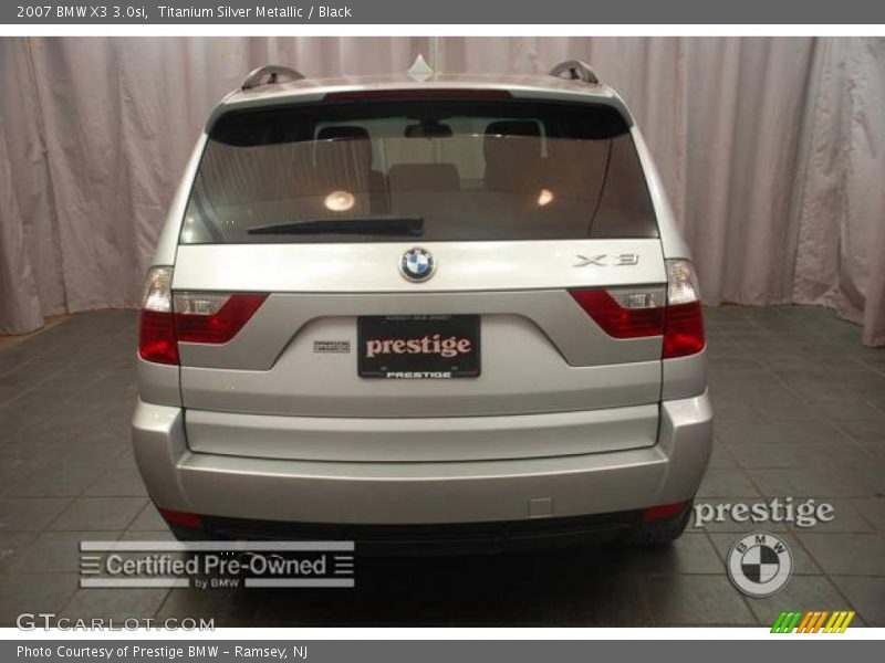 Titanium Silver Metallic / Black 2007 BMW X3 3.0si