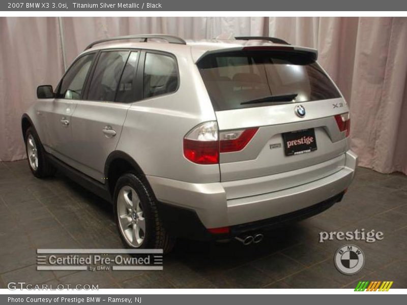 Titanium Silver Metallic / Black 2007 BMW X3 3.0si
