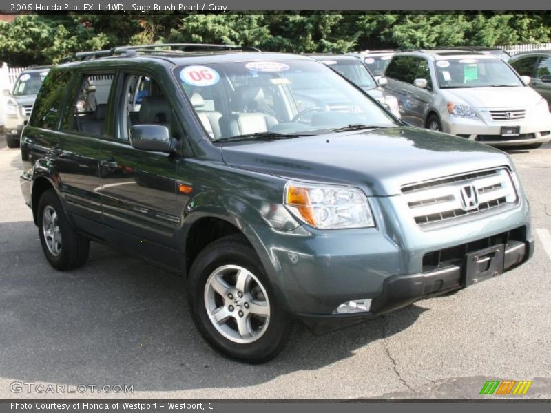 Sage Brush Pearl / Gray 2006 Honda Pilot EX-L 4WD