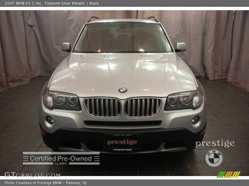 Titanium Silver Metallic / Black 2007 BMW X3 3.0si