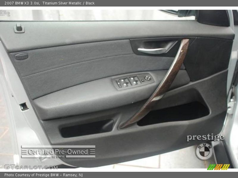 Titanium Silver Metallic / Black 2007 BMW X3 3.0si