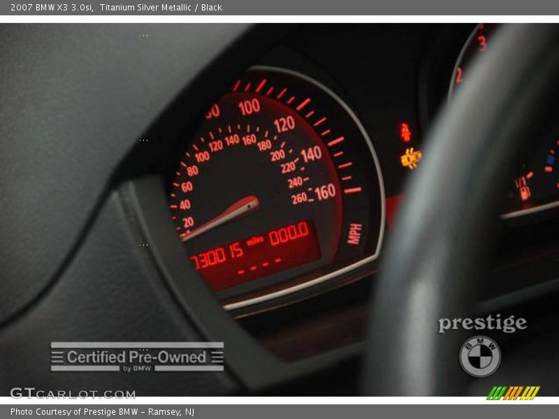 Titanium Silver Metallic / Black 2007 BMW X3 3.0si