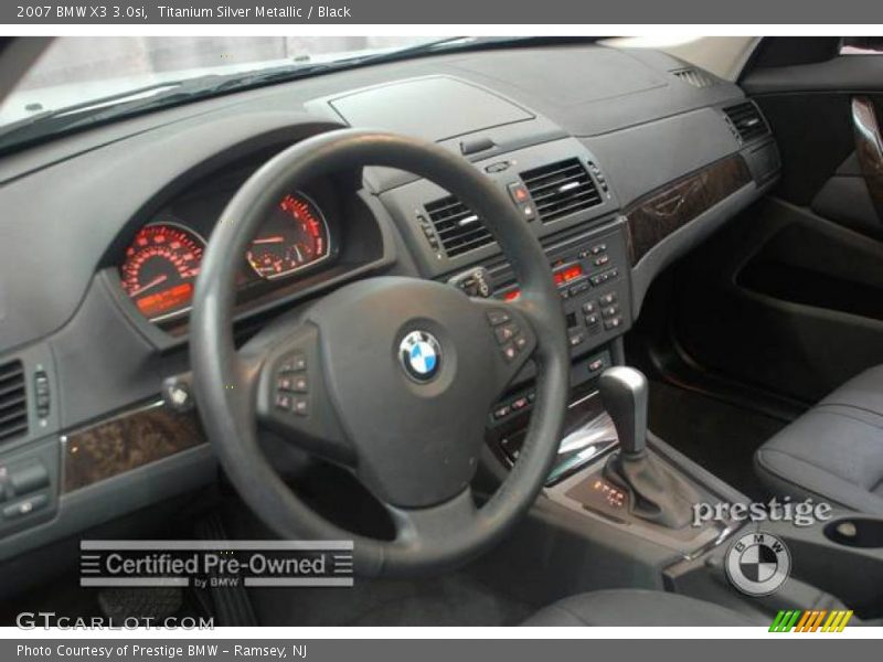 Titanium Silver Metallic / Black 2007 BMW X3 3.0si