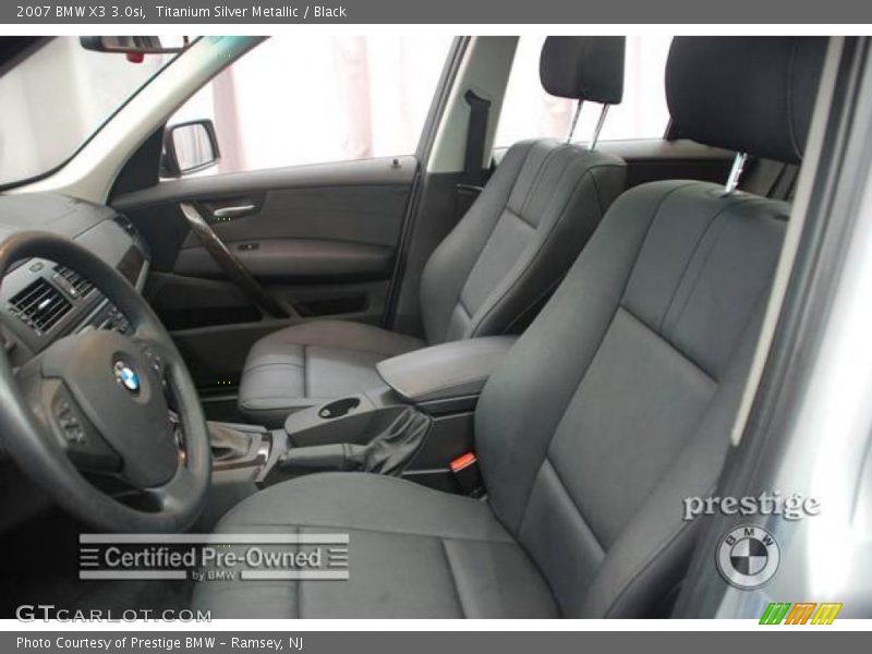 Titanium Silver Metallic / Black 2007 BMW X3 3.0si