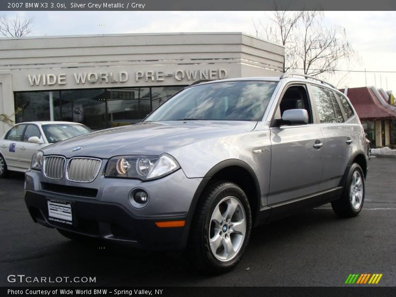 Silver Grey Metallic / Grey 2007 BMW X3 3.0si