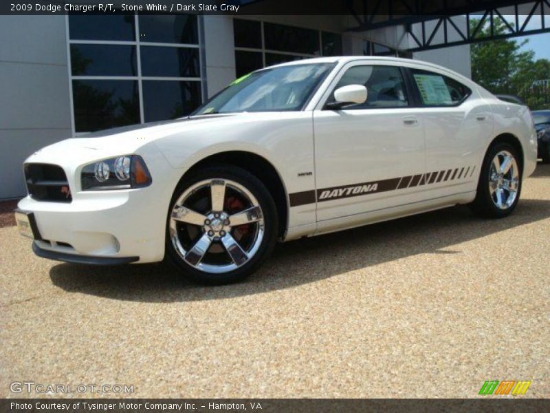 Stone White / Dark Slate Gray 2009 Dodge Charger R/T