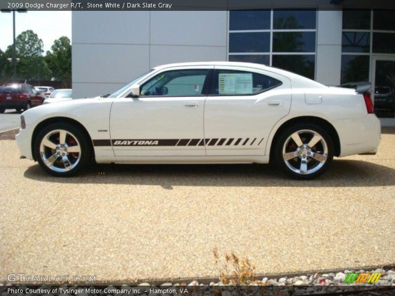 Stone White / Dark Slate Gray 2009 Dodge Charger R/T