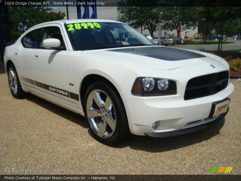 Stone White / Dark Slate Gray 2009 Dodge Charger R/T