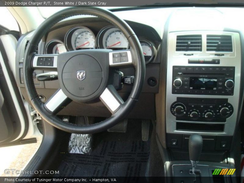 Stone White / Dark Slate Gray 2009 Dodge Charger R/T