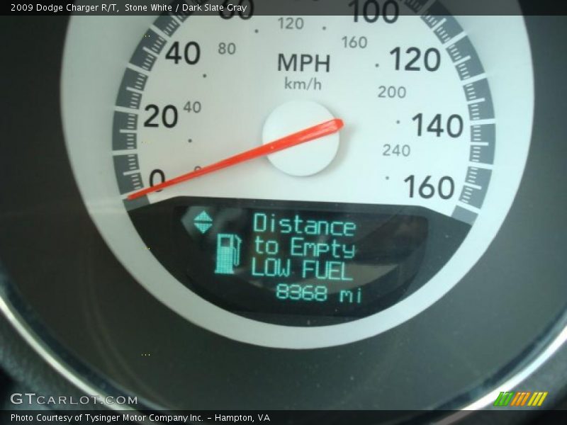 Stone White / Dark Slate Gray 2009 Dodge Charger R/T