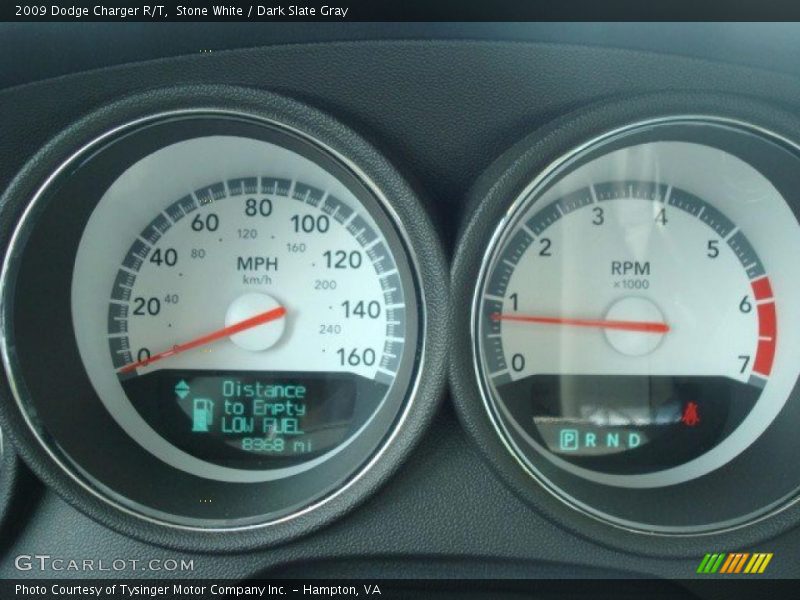 Stone White / Dark Slate Gray 2009 Dodge Charger R/T