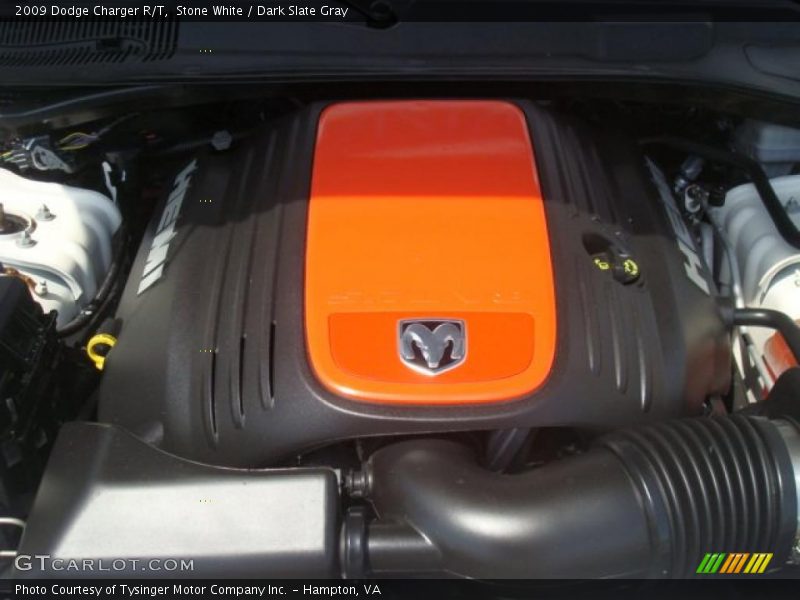 Stone White / Dark Slate Gray 2009 Dodge Charger R/T
