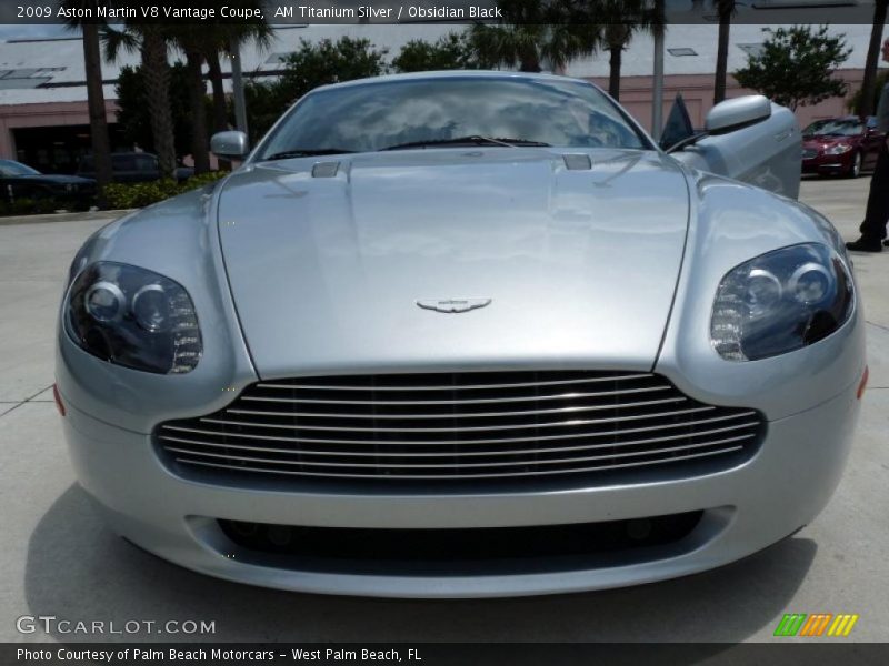 AM Titanium Silver / Obsidian Black 2009 Aston Martin V8 Vantage Coupe