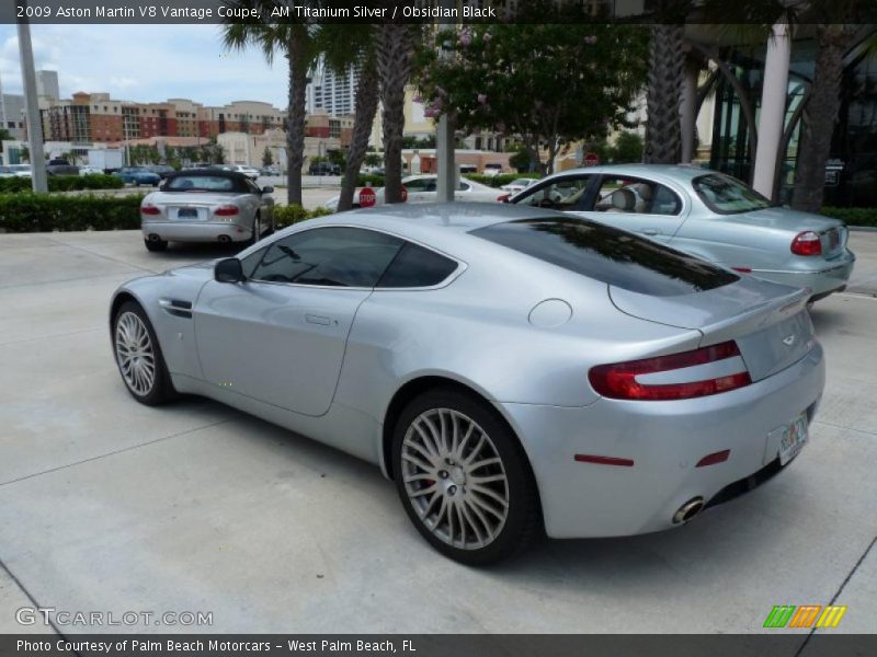 AM Titanium Silver / Obsidian Black 2009 Aston Martin V8 Vantage Coupe
