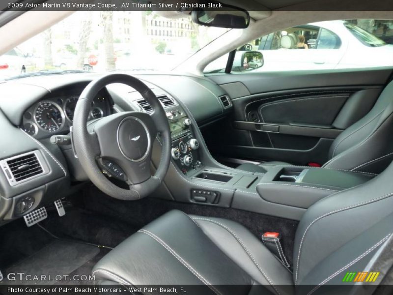 AM Titanium Silver / Obsidian Black 2009 Aston Martin V8 Vantage Coupe