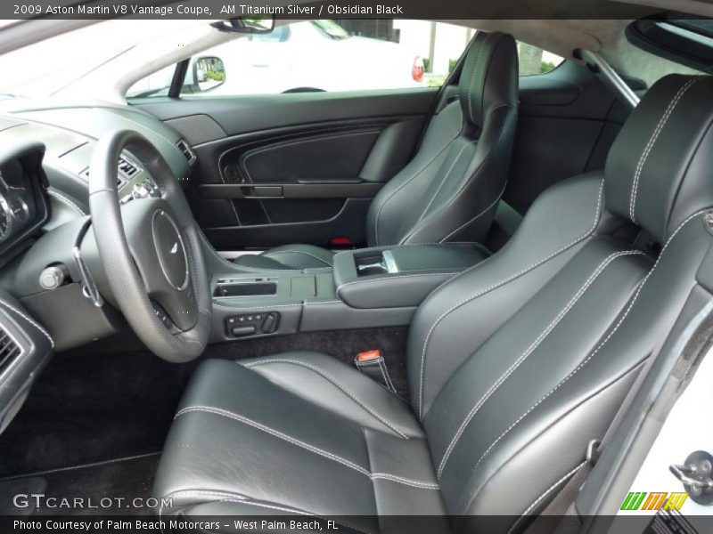 AM Titanium Silver / Obsidian Black 2009 Aston Martin V8 Vantage Coupe