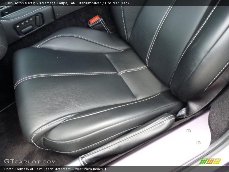 AM Titanium Silver / Obsidian Black 2009 Aston Martin V8 Vantage Coupe