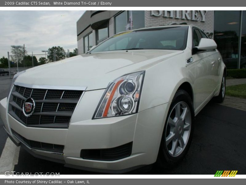 White Diamond Tri-Coat / Ebony 2009 Cadillac CTS Sedan