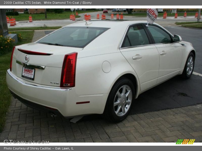 White Diamond Tri-Coat / Ebony 2009 Cadillac CTS Sedan