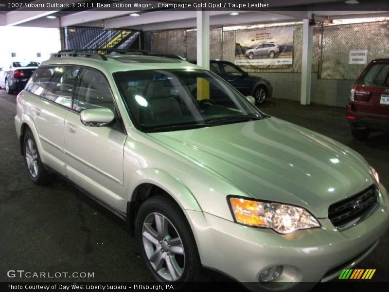 Champagne Gold Opal / Taupe Leather 2007 Subaru Outback 3.0R L.L.Bean Edition Wagon