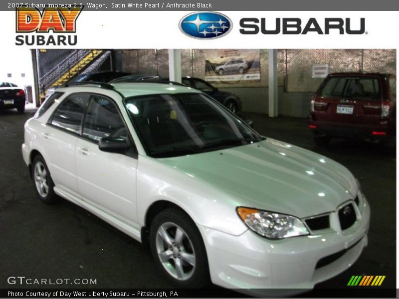 Satin White Pearl / Anthracite Black 2007 Subaru Impreza 2.5i Wagon