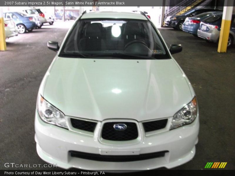 Satin White Pearl / Anthracite Black 2007 Subaru Impreza 2.5i Wagon
