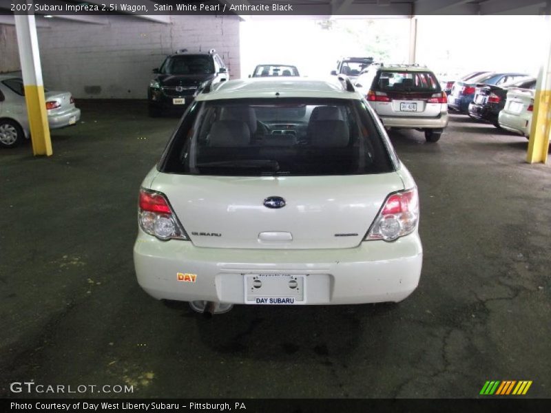 Satin White Pearl / Anthracite Black 2007 Subaru Impreza 2.5i Wagon