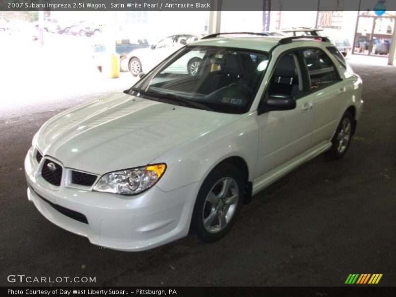 Satin White Pearl / Anthracite Black 2007 Subaru Impreza 2.5i Wagon
