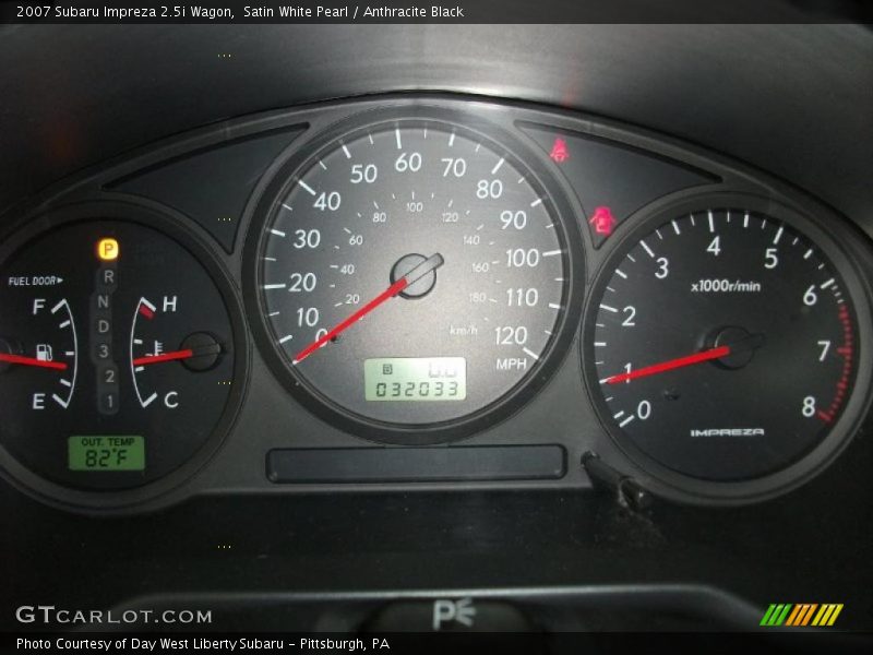 Satin White Pearl / Anthracite Black 2007 Subaru Impreza 2.5i Wagon