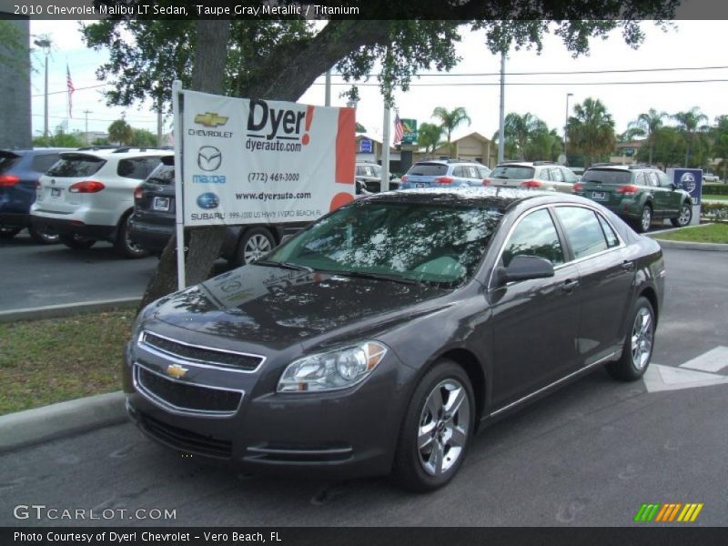 Taupe Gray Metallic / Titanium 2010 Chevrolet Malibu LT Sedan