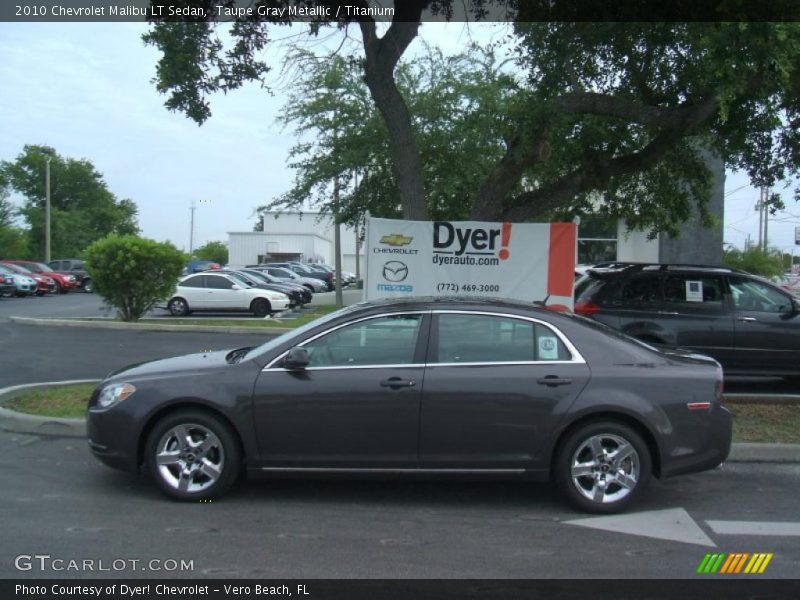 Taupe Gray Metallic / Titanium 2010 Chevrolet Malibu LT Sedan